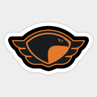 Furious Falcons | Hockey Team Logo | Black Falcon Sticker